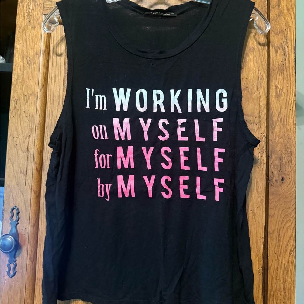 Source Unknown Black Muscle Tee Sleeveless Tank